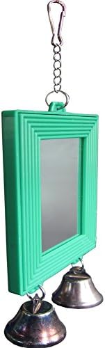 Vpets Fun House Mirror Width 2.6 inches By Length 5.3 inches Bird Toy Green