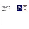 Rover 3.5 Litre Owners Maintenance Manual P5 (Official Handbooks)
