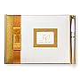 CR Gibson Wedding Anniversary Guest Book with Pen, 50th Gold, 9-3/4-Inch by 7-Inch