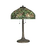 Buy Dale Tiffany TT90424 Tiffany Table Lamp, Antique Verde Green and Art Glass Shade by Dale Tiffany Lamps