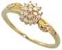 14k Gold Cluster Ring, w/ 0.19 Carat Brilliant Cut Diamonds, 1/4 in. (7mm) wide