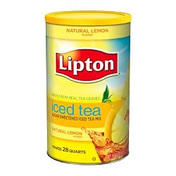 Lipton Iced Tea Sugar Sweetened Iced Tea Mix, Natural Lemon Flavor, 74.2-Ounce Containers (Pack of 2)