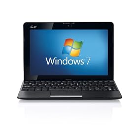 Asus Eee PC 1015P 10.1 inch netbook (Intel Atom N450 1.66GHz, 1GB RAM, 160GB HDD, WLAN, Webcam, Up to 11hrs battery life, Windows 7 Starter) - Black