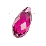 Swarovski Crystal #6010 17 x 8.5mm Briolette Bead Fuchsia (1)