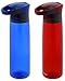 Contigo Autoseal Madison Water Bottle, 24 Ounce, Blue & Red (2 Pack)