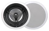 Stellar Labs 8inch Premium Ceiling Speaker Pair Aluminum Cone Woofer With Rubber Surround