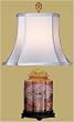 Asian Furniture & D&eacute;cor - 23" Fine Satsuma Fan Medallion Fluted Jar Decorative Oriental Table Lamp