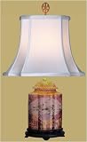 Asian Furniture & D&eacute;cor - 23" Fine Satsuma Fan Medallion Fluted Jar Decorative Oriental Table Lamp