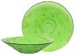 Spanish Large Ocean Sea Life Recycled Lime Green Glass Serving Bowl 15.25"D