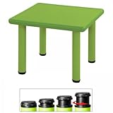 Square Plastic Kids Table Leg Height: 22", Color: Green ~ ECR4Kids
