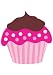 Cute Pink Cartoon Chocolate Cupcake - 18