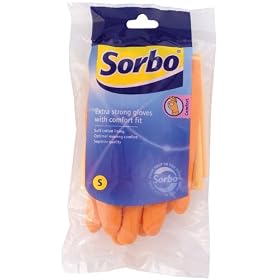 SMALL EXTRA STRONG RUBBER GLOVES WITH COMFORT FIT