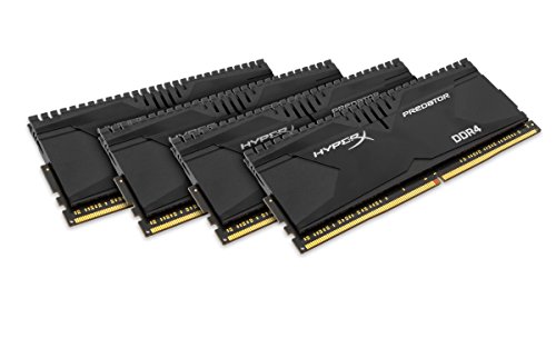 Kingston HyperX Predator 16GB Kit (4x4GB) 2666MHz DDR4 Non-ECC CL13 XMP DIMM Desktop Memory (HX426C13PB2K4/16)