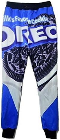 Unisex Oreo Cookies Sweatpants Joggers Sportswear Pants Harem Bandana (M)