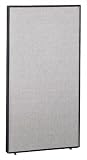 Light Gray Fabric Panel 36W x 66H Light Gray Fabric/Slate Frame