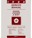 1986 LEBARON NEW YORKER ARIES CHARGER Service Manual
