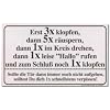 PST-Schild - Erst 3 mal klopfen , dann 5 mal r�uspern ... - Schild Spa�schild Spa� Spassschild Spass Funschild Fun Fun-Schild T�rschild T�r Kunststoff Geschenk Geburtstag