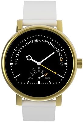 EZIIX Bluetooth Smart Watch Waterproof Water Resistant Heart Rate Monitor Pedometer for iOS iPhone Android phone with Stainless Steel Case Silicone Band (Yellow)