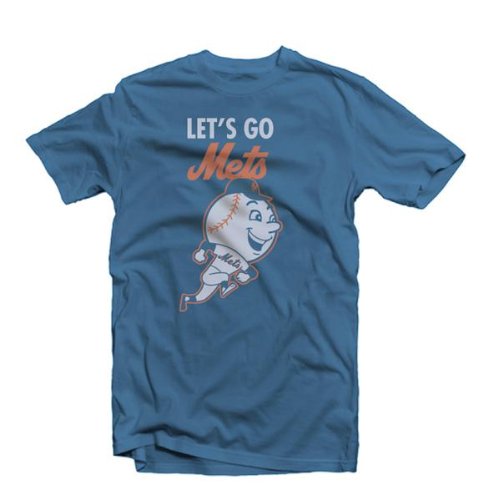 New York Mets Vintage Let's Go Mets Mr. Met Logo T-Shirt by Red Jacket Size XL