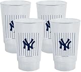 New York Yankees 4 Pack Light Duty Plastic Tumblers