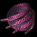 Leopard Pink Punk Rock Laces for Shoes, Boots, or Skates