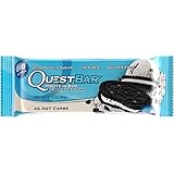 Quest Nutrition Protein Bar, Cookies & Cream, 21g Protein, 2.1oz Bar, 12 Count