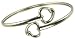 Silver Ladies Twin Heart Torque Bangle