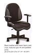 LEATHER AND MESH FABRIC TASK CHAIR WITH GAS LIFT