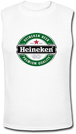 Yangshan Lin Heineken Logo men's Crew Neck Tee shirt White Large