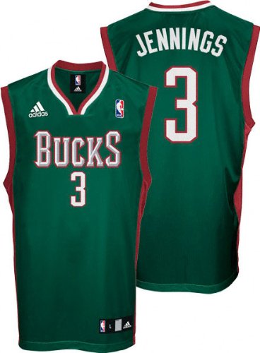 Brandon Jennings Green adidas NBA Replica Milwaukee Bucks Kid's 4-7 Jersey