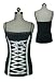 Black Sexy Lace Up Corset Tank Top