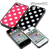 「CAZE iPhone4/4S対応 着せ替えファッションケース Duetto case-back for iPhone 4/4S - Polka Dot Black C-DCI4-PB」の画像
