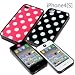 CAZE iPhone4/4S�Ή� �����ւ��t�@�b�V�����P�[�X Duetto case-back for iPhone 4/4S - Polka Dot Black C-DCI4-PB