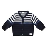 from 3Pommes 3Pommes Stripe and Tie and Die 100 Percent Cotton Cardigan for 6 Months (Boys, Navy) (Model 3418021-6M/04)