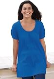 Plus Size Top, In Soft Knit, The Perfect Cotton U-Neck Tunic