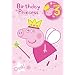 Peppa Pig - Age 3 Birthday Card With Badge - 3rd