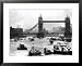 25th Jubilee Year Britannia and Flotilla Under Tower Bridge, Thames River, June 1977 Framed Art Poster Print by Mirrorpix, 31x25