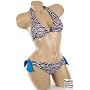 Sexy Trendy Cute Summer Zebra Print Striped Halter Top Adjustable Bikini Bathing Suit Swimsuit Swimwear