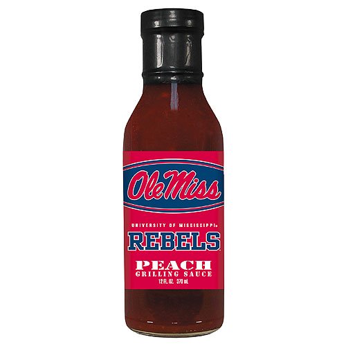Mississippi Rebels NCAA Peach Grilling Sauce - 12oz by Hot Sauce Harry