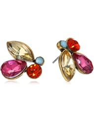 Betsey Johnson "St. Barts" Crystal Cluster Stud Earrings