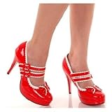Size 7, Red - Patent Mary Jane with 4