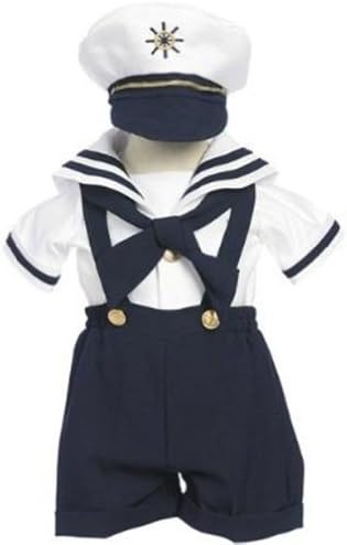 Classykidzshop Navy Sailor Boy Shirt, Shorts, Tie and Hat