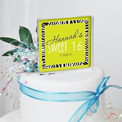 Sweet 16 Zebra Print Cake Topper