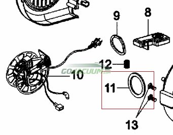 Hoover Elite Rewind Bagless Upright Dirt Cup Seal -Tank In-Hoover Part Number 59157015.