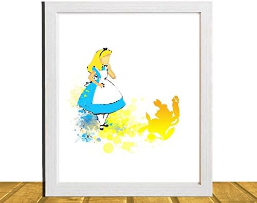 Alice in Wonderland Wall Art, Watercolor Art, Kids Room Decor, Kids Wall Art, Baby Girl Nursery Art, Kids Art Prints, Unframed, Printed on Archival Matte Premium Photo Paper