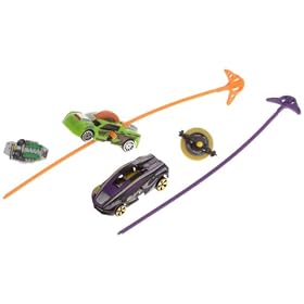 Giochi Preziosi 9901, GX Racer, Veicoli in miniatura, Confezione da 2 macchinine e 2 motori, Night Racer VS Midnight Lightning