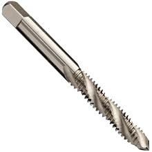 Union Butterfield 1586(UNC)/1586(UNF) High-Speed Steel Spiral Flute Tap, Uncoated (Bright) Finish, Round Shank with Square End