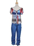 Anna-Kaci S/M Fit Multicolored Plaid Pattern Jumpsuit w Scrunched Up Jeans