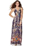 Nicole Miller Dress, Printed V-Neck Gown