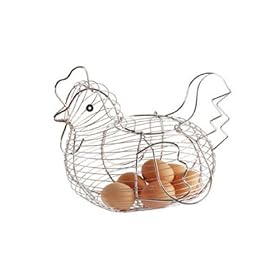 Kitchen Craft Chrome Plated Wire Large Chicken Basket 30cm x 25cm